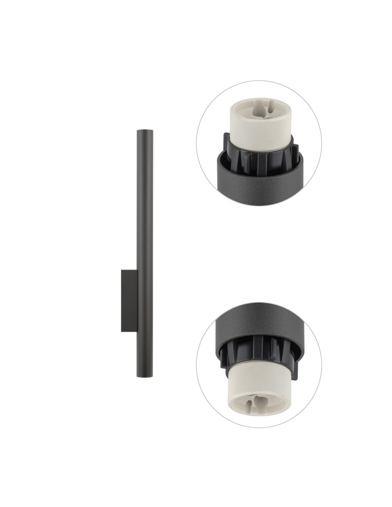 Tube wall lamps - Nowodvorski FOURTY WALL XL Wall Wall lamp Max power 10W only LED GU10 R35 Grey 10893 - product kolory-swiatla.pl 5