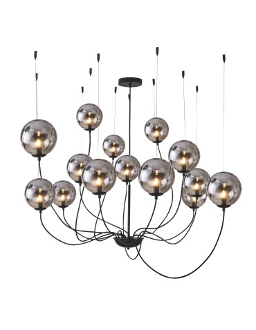 Azzardo CONFLUX 14 14xG9 Pendant Chrome/Black AZ2908