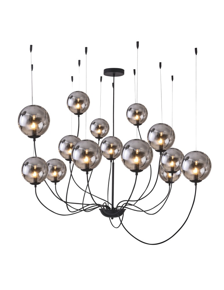 Pendant lamps - Azzardo CONFLUX 14 14xG9 Pendant Chrome/Black AZ2908 - product kolory-swiatla.pl 1