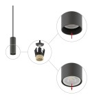 Pendant tube lamps - Nowodvorski FOURTY S Ceiling Pendant Max wattage 10W only LED GU10 R35 Grey 10901 - product 4