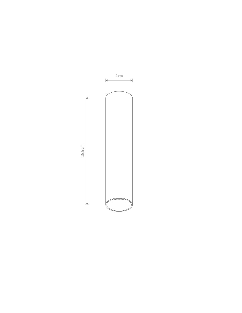 Round ceiling luminaires - Nowodvorski FOURTY S Spot Surface Mounted Max wattage 10W only LED GU10 R35 Grey 10883 - product kolory-swiatla.pl 5