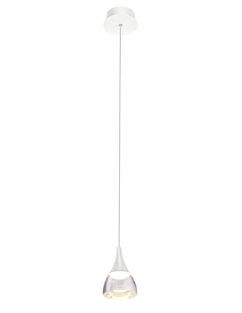 LED pendant lamps - Azzardo DALMATIA 1 WHITE 1xLED Pendant White AZ2909 - product kolory-swiatla.pl 1