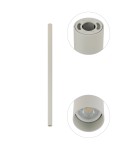 Round ceiling luminaires - Nowodvorski FOURTY L Spot Surface Mounted Max wattage 10W only LED GU10 R35 Grey 10895 - product 4