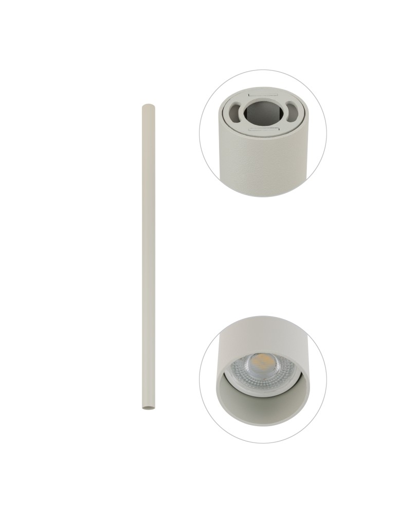 Round ceiling luminaires - Nowodvorski FOURTY L Spot Surface Mounted Max wattage 10W only LED GU10 R35 Grey 10895 - product kolory-swiatla.pl 4