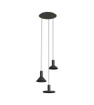 Triple pendant lamps - Nowodvorski HERMANOS Ceiling Pendant Max wattage 10W only LED GU10 Black 10905 - product 1