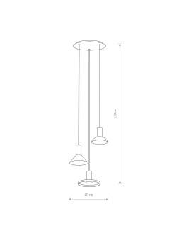 Nowodvorski HERMANOS Ceiling Pendant Max wattage 10W only LED GU10 Black 10905 - product 2