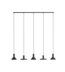 Pendant lamps on a strip - Nowodvorski HERMANOS Ceiling Pendant Max wattage 10W only LED GU10 Black 10906 - product 1