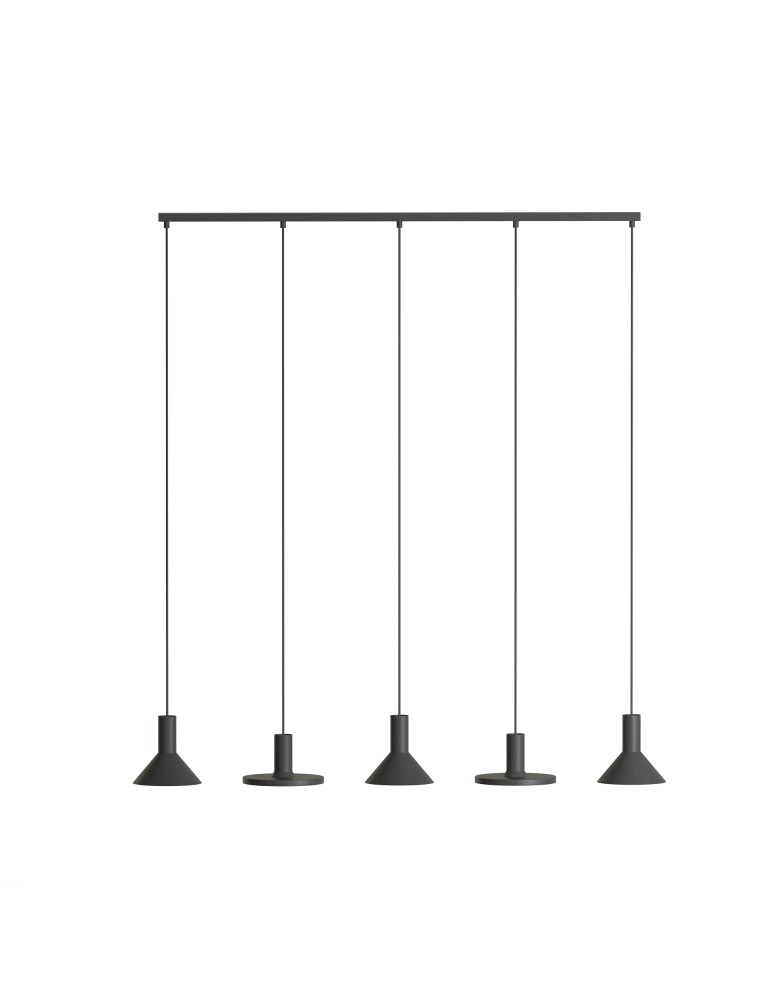 Pendant lamps on a strip - Nowodvorski HERMANOS Ceiling Pendant Max wattage 10W only LED GU10 Black 10906 - product kolory-swiatla.pl 1