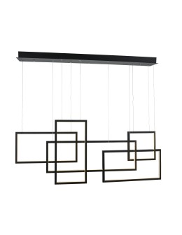 Azzardo QUADRATUS BLACK 1xLED Wisząca Czarny AZ2850