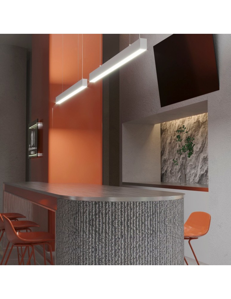 Pendant lamps over desk - YASKR Sigi V LED Pendant Lamp white PL0130-WH   - product kolory-swiatla.pl 2