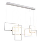 Geometric pendant lamps - Azzardo QUADRATUS WHITE 1xLED Pendant White AZ2851 - product 1