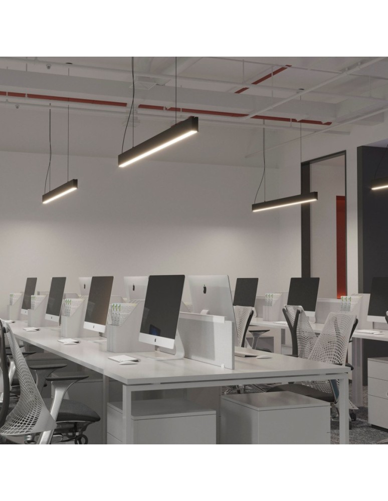 Pendant lamps over desk - YASKR Sigi III LED Pendant Lamp black PL0128-BK   - product kolory-swiatla.pl 2