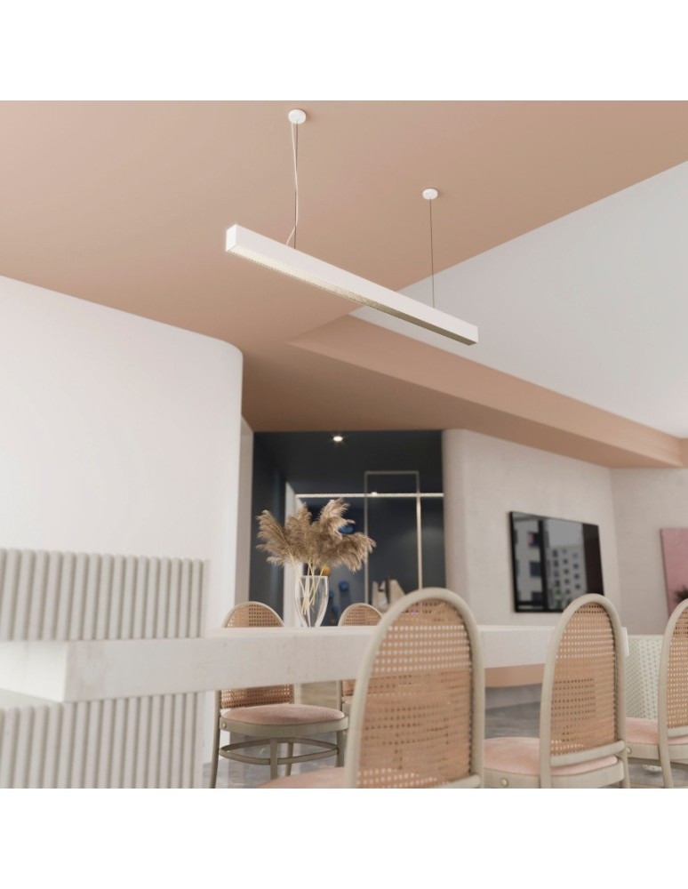 Pendant lamps over desk - YASKR Sigi II LED Pendant Lamp white PL0127-WH   - product kolory-swiatla.pl 2