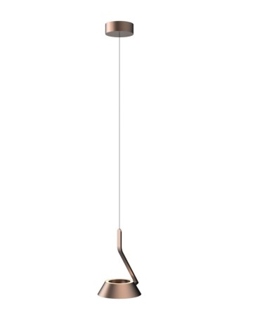 YASKR Garta Gesture Controlled LED Pendant Lamp PL0147 Brushed Pink Gold.
