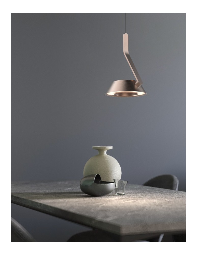 Single pendant lamps - YASKR Garta Gesture Controlled LED Pendant Lamp PL0147 Brushed Pink Gold. - product kolory-swiatla.pl 4