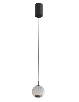 YASKR Iliso Pendant Lamp 1xLED black PL0148 White Glass, Black