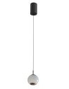 YASKR Iliso Pendant Lamp 1xLED black PL0148 White Glass, Black