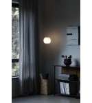 Single pendant lamps - YASKR Iliso Pendant Lamp 1xLED black PL0148 White Glass, Black - product 3