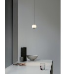 Single pendant lamps - YASKR Iliso Pendant Lamp 1xLED black PL0148 White Glass, Black - product 4