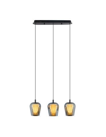 YASKR Lampa Wisząca Keso 3xLED czarna PL0141-3  Czarny