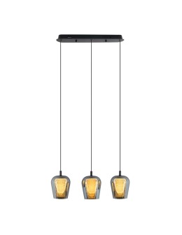 YASKR Lampa Wisząca Keso 3xLED czarna PL0141-3  Czarny