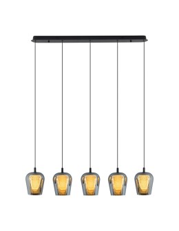 YASKR Lampa Wisząca Keso 5xLED czarna PL0141-5  Czarny