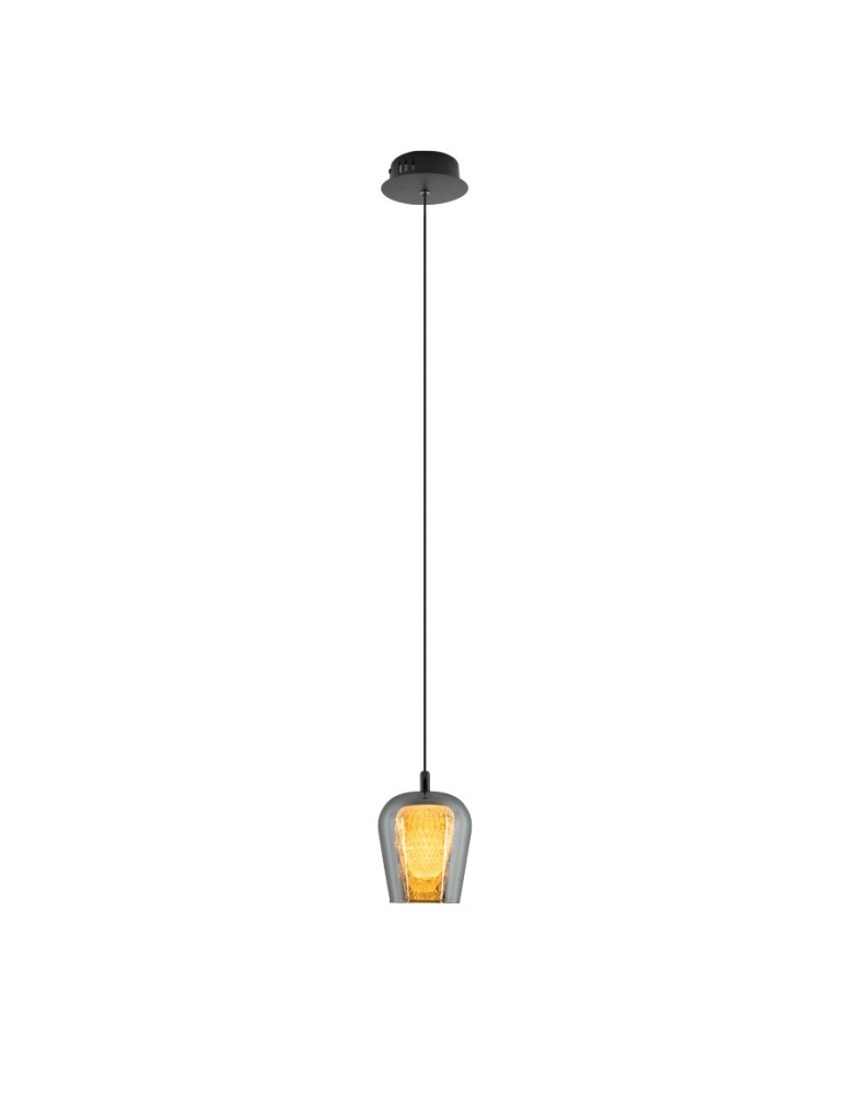 YASKR Lampa Wisząca Keso 1xLED czarna PL0141-1  Czarny