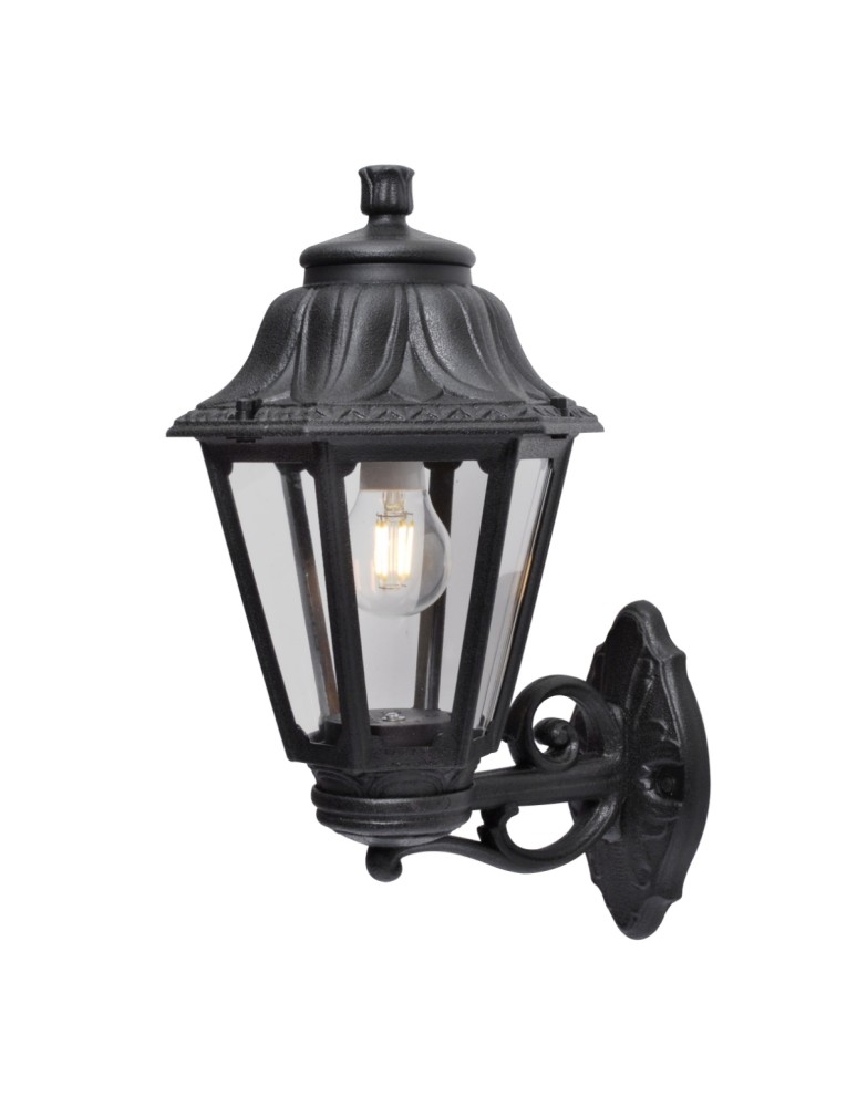 Outdoor wall lamps - Fumagalli Exterior Bisso-Anna Wall Lantern - 1xE27 black (FMG-BISSO-ANNA-BLK) - product kolory-swiatla.pl 1