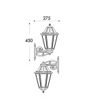 Outdoor wall lamps - Fumagalli Exterior Bisso-Anna Wall Lantern - 1xE27 black (FMG-BISSO-ANNA-BLK) - product 3