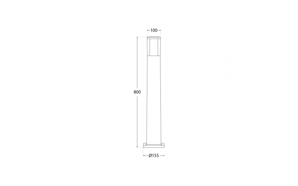 Fumagalli Zewnetrzna Słupek ogrodowy Carlo - 1xGU10 czarna (FMG-CARLO-BLK)