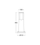 Standing garden lamps - Fumagalli Carlo Outdoor Garden Pole - 1xGU10 black (FMG-CARLO-MB-BLK). - product 3