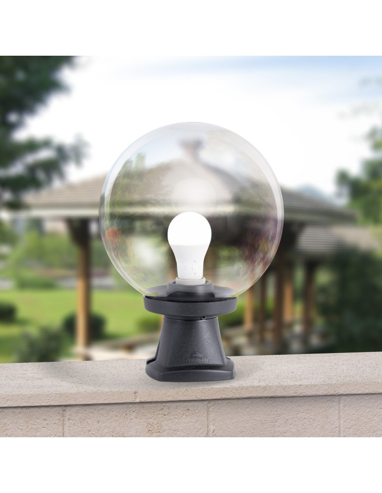 Standing garden lamps - Fumagalli Disma Outdoor Garden Lantern - 1xE27 black (FMG-DISMA-GLOBE-BLK) - product kolory-swiatla.pl 2