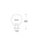 Standing garden lamps - Fumagalli Disma Outdoor Garden Lantern - 1xE27 black (FMG-DISMA-GLOBE-BLK) - product 3