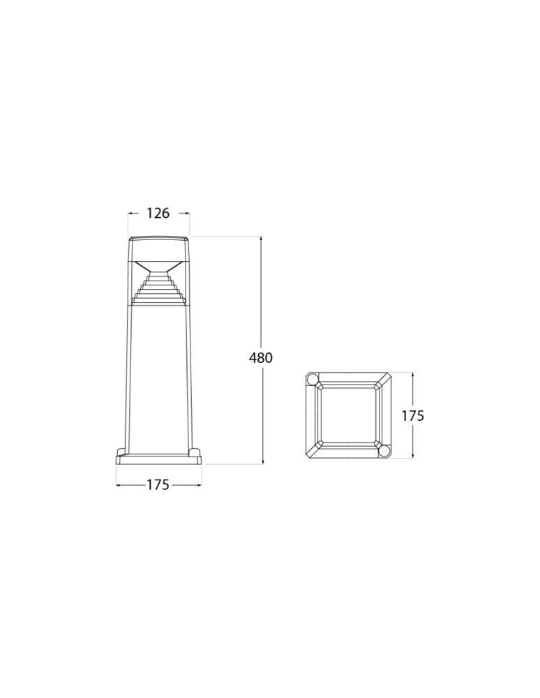 Standing garden lamps - Fumagalli Exterior Ester Garden Pole - 1xGX53 black (FMG-ESTER-MB-BLK) - product kolory-swiatla.pl 3