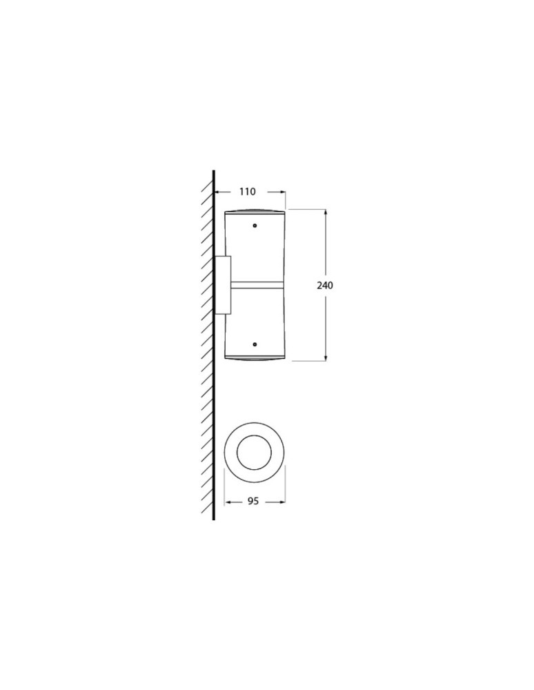 Outdoor wall lamps - Fumagalli Exterior Franca Wall Lantern - 2 light sourcesxGU10 black (FMG-FRANCA90-2LT-BLK) - product kolory-swiatla.pl 3