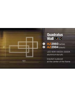 Azzardo QUADRATUS WALL BLACK 1xLED Ścienna Czarny AZ2994 - produkt 2