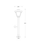 Standing garden lamps - Fumagalli Outdoor Giaffa Garden Lantern - 1xE27 black (FMG-GIAFFA-DARIO-BLK) - product 3