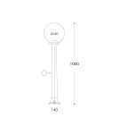 Standing garden lamps - Fumagalli Outdoor Giaffa Garden Lantern - 1xE27 black (FMG-GIAFFA-GLOBE-BLK) - product 3