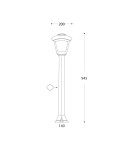 Standing garden lamps - Fumagalli Outdoor Giaffa Garden Lantern - 1xE27 black (FMG-GIAFFA-ROBY-BLK) - product 3