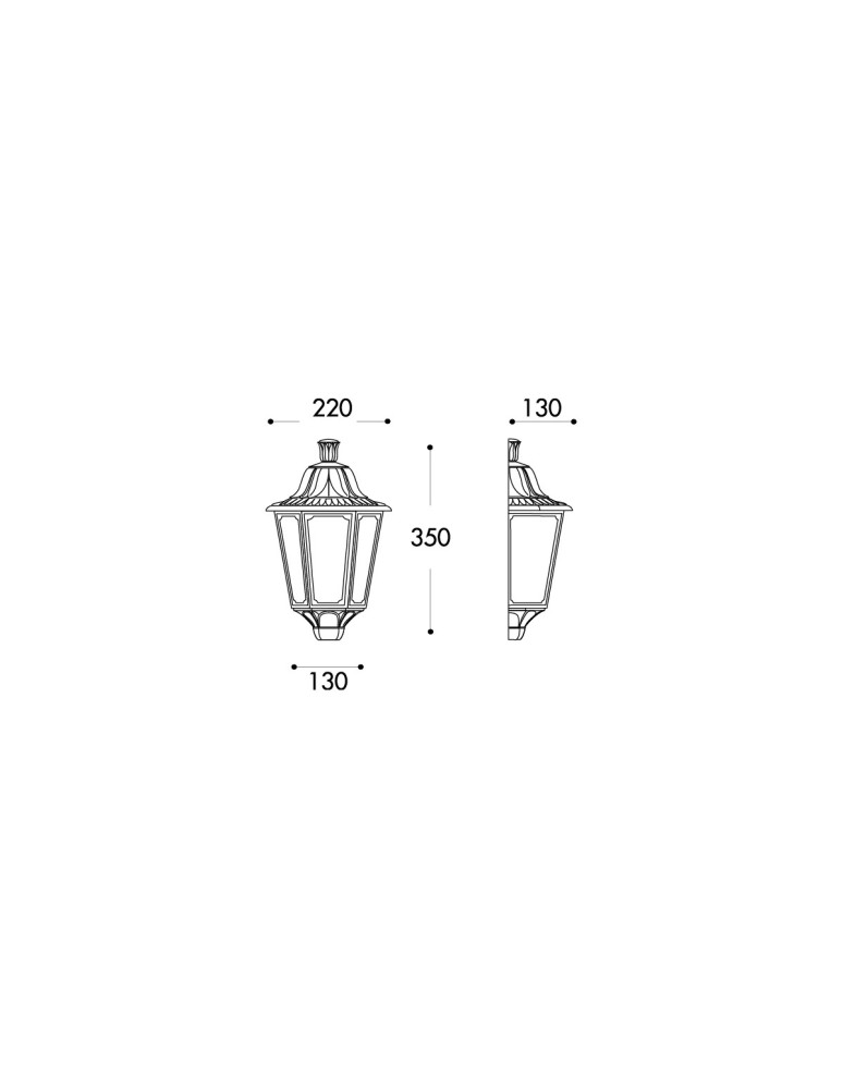Outdoor wall lamps - Fumagalli Exterior Iesse Wall Lantern - 1xE27 black (FMG-IESSE-BLK). - product kolory-swiatla.pl 3