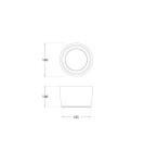 Outdoor ceiling lamps - Fumagalli Livia External Tube - 1xGX53 black (FMG-LIVIA160-BLK). - product 3