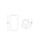 Outdoor wall lamps - Fumagalli Marta Outdoor Wall Lantern - 2 light sourcesxGU10 black (FMG-MARTA90-2LT-BLK) - product 3