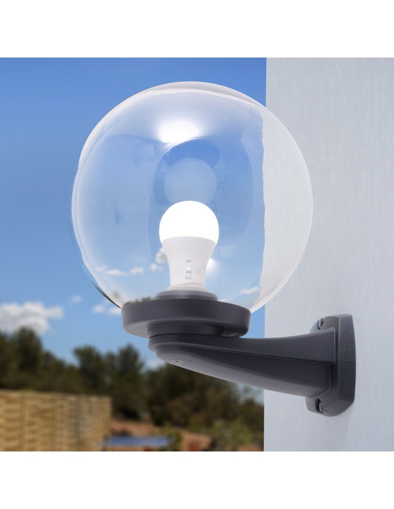 Outdoor wall lamps - Fumagalli Outdoor Nardo Wall Lantern - 1xE27 black (FMG-NARDO-GLOBE-BLK) - product kolory-swiatla.pl 2