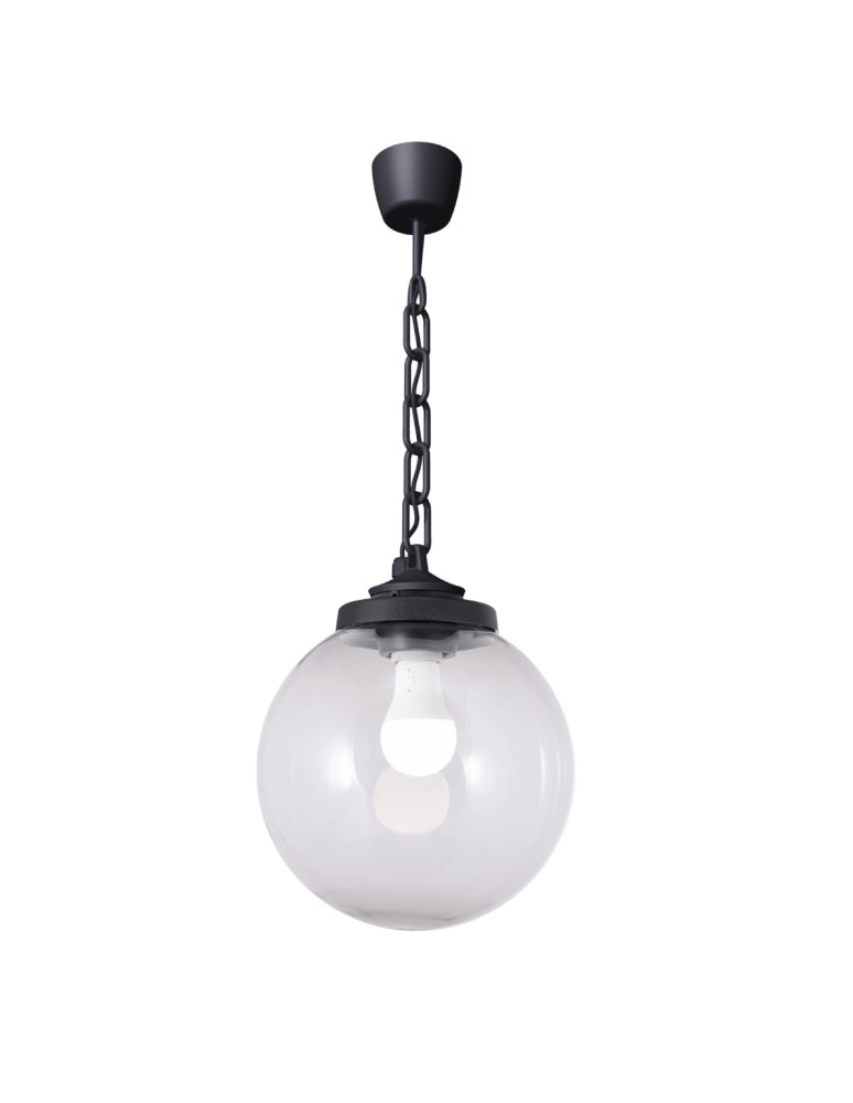 Outdoor pendant lamps - Fumagalli Outdoor Sicar Pendant Lantern - 1xE27 black (FMG-SICAR-GLOBE-BLK) - product kolory-swiatla.pl 1