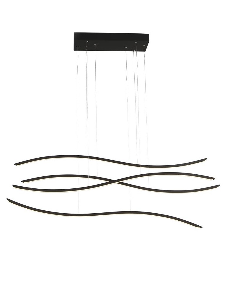 LED pendant lamps - Azzardo WAVES BLACK 1xLED Pendant Black AZ2912 - product kolory-swiatla.pl 1