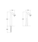 Standing garden lamps - Fumagalli Exterior Steven Garden Pole - 1xG9 black (FMG-STEVEN-BLK). - product 3