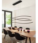 LED pendant lamps - Azzardo WAVES BLACK 1xLED Pendant Black AZ2912 - product 2