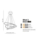 Pendant lamps circles - Azzardo WHEEL 3 DIMM GOLD 3xLED Pendant Pendant Gold AZ2918 - product 3