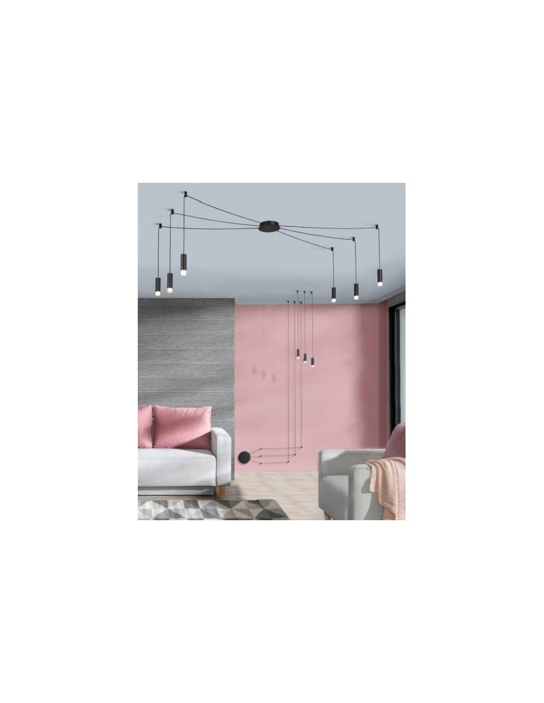Headliners Wires Fixtures - Azzardo ZIKO BASE 10 BLACK Ceiling Base Black AZ2905 - product kolory-swiatla.pl 3