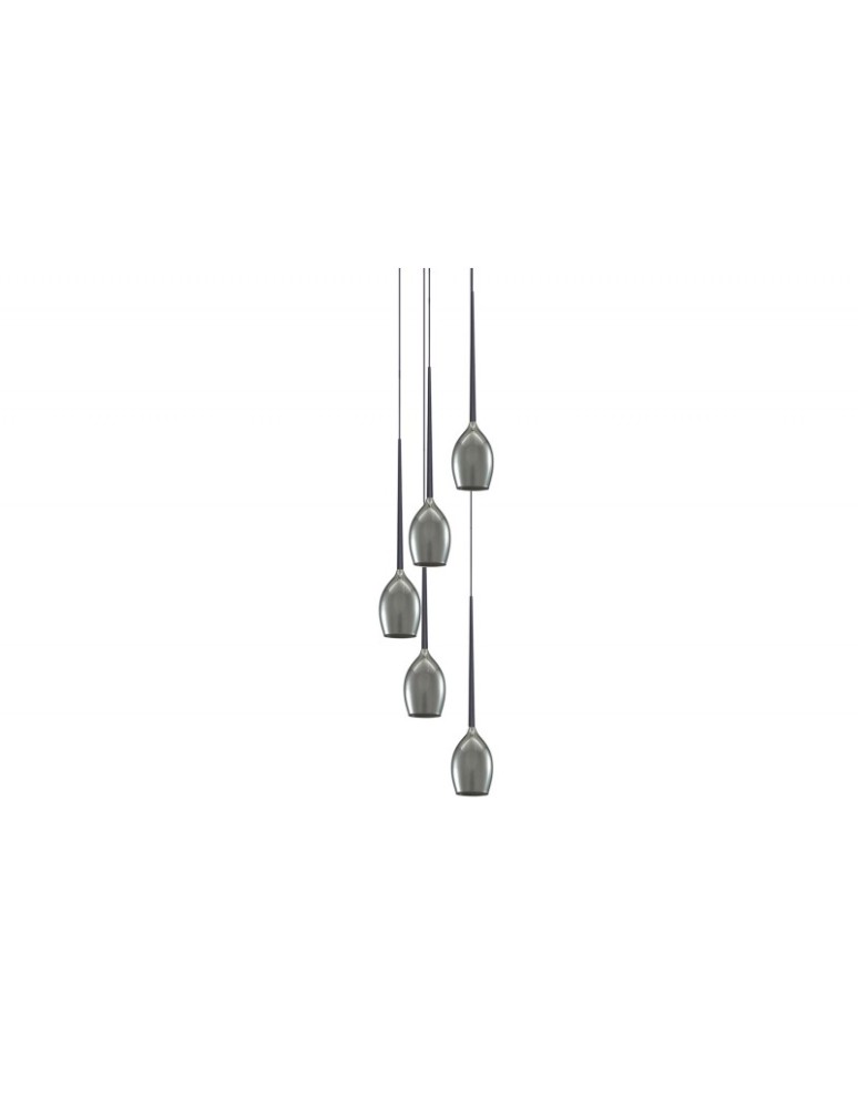Pendant lamps - Azzardo IZZA 5 SMOKY 5xE14 Pendant Smoky AZ2939 - product kolory-swiatla.pl 1